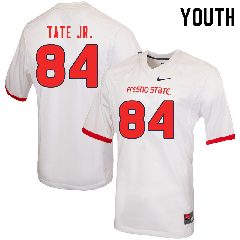 Youth #84 David Tate Jr. Fresno State Bulldogs College Football Jerseys Sale-White